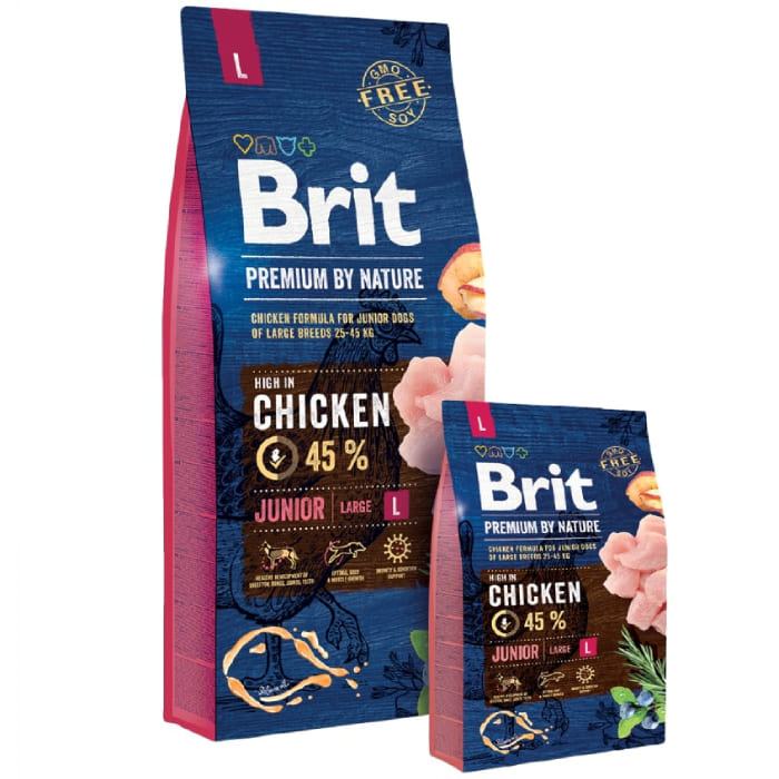 BRIT PREMIUM BY NATURE JUNIOR L sausā barība kucēniem Vista 15kg